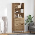 vidaXL Highboard 2 ks Remeselný dub 69,5 x 34 x 180 cm