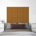 vidaXL Nástenné panely 12 ks hnedé 30x30 cm zamatové 1,08 m²