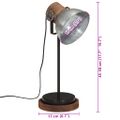 vidaXL Stolová lampa 25 W starožitná strieborná 17x17x50 cm E27