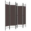vidaXL Paraván s 5 panelmi, hnedý 200x180 cm