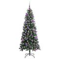 vidaXL Umelý vianočný stromček Zelená 150 cm PVC, plast a oceľ