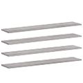 vidaXL Nástenné police 4 ks sivé sonoma 100x20x1,5 cm kompozitné drevo