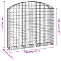 vidaXL Oblúkový gabionový kôš 150x30x120/140cm pozinkované železo