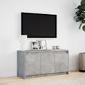 vidaXL TV stolík s LED betónovosivý 100x34x50 cm kompozitné drevo