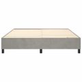 vidaXL Posteľný rám s boxspringom svetlosivá 160x200 cm zamat