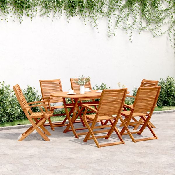 vidaXL Skladacie záhradné stoličky 6 ks 57x66x95 cm akáciový masív