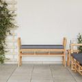 vidaXL Záhradná lavička 2 -Seater 110 x 38 x 65 cm Bambus Hnedá
