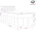 vidaXL Posteľ boxspring s matracom Tmavosivá 100 x 200 cm Látka