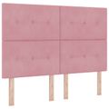 vidaXL Posteľ boxspring s matracom Ružová 140 x 200 cm Zamat