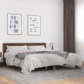 vidaXL Posteľný rám hnedý dub 180x200 cm kompozitné drevo a kov