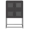 vidaXL Highboard Black 68x39x107 cm Oceľ