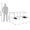 vidaXL Klietka pre malé zvieratá priehľadná 143x107x93 cm PP a oceľ
