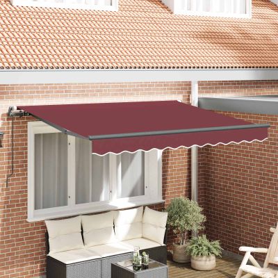 vidaXL Zatemniteľná markíza Vínovo červená 250 x 200 cm látka