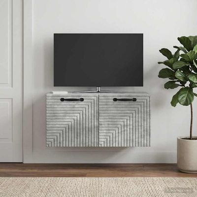 vidaXL Nástenná TV skrinka Nástenný Betónovo sivá 59,5 x 31 x 30 cm