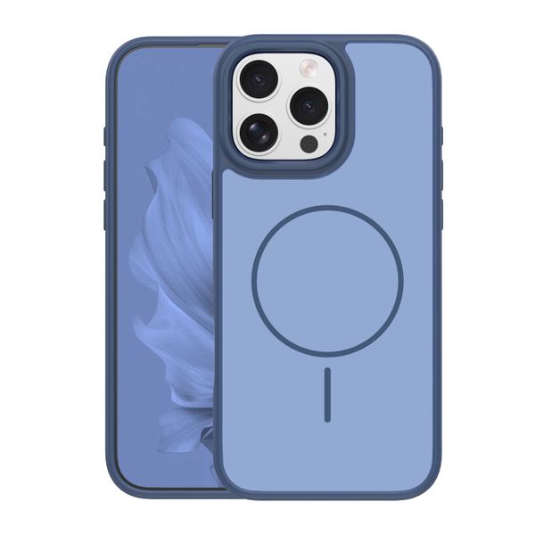 Rámové tenké Mag puzdro pre iPhone 16 Pro Max 6,9" tmavomodrá
