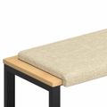 vidaXL Vankúš na lavičku Látka Krémová Hĺbka 35 cm