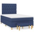vidaXL Boxspring posteľ s matracom modrá 120x200 cm látka