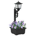 vidaXL Stĺpová lampa s kvetináčom Čierna 29 x 28 x 74 cm ABS a PP