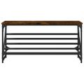 vidaXL Regál na topánky dymový dub 90x30x45 cm kompozitné drevo