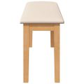 vidaXL Lavica 110 cm z masívneho dreva Guma