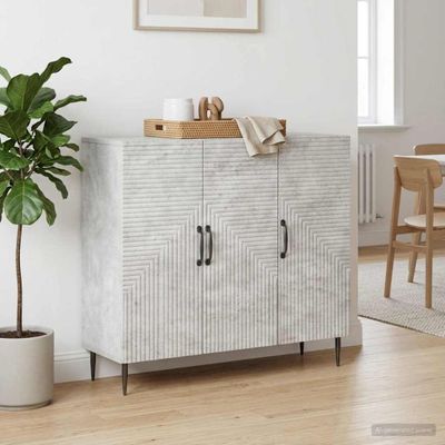 vidaXL Servírovacia skriňa Betónovo sivá 89 x 34,5 x 80 cm