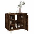 vidaXL Kúpeľňová skrinka dymový dub 60x32x53,5 cm spracované drevo