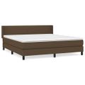 vidaXL Boxspring posteľ s matracom tmavohnedá 160x200 cm látka