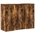 vidaXL Recepčný stôl dymový dub 135x50x103,5 cm kompozitné drevo