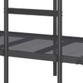 vidaXL Poschodová posteľ bez matraca Čierna 90x200 cm Oceľ