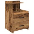 vidaXL Nočné stolíky 2 ks s 2 zásuvkami, staré drevo 40x36,5x62 cm