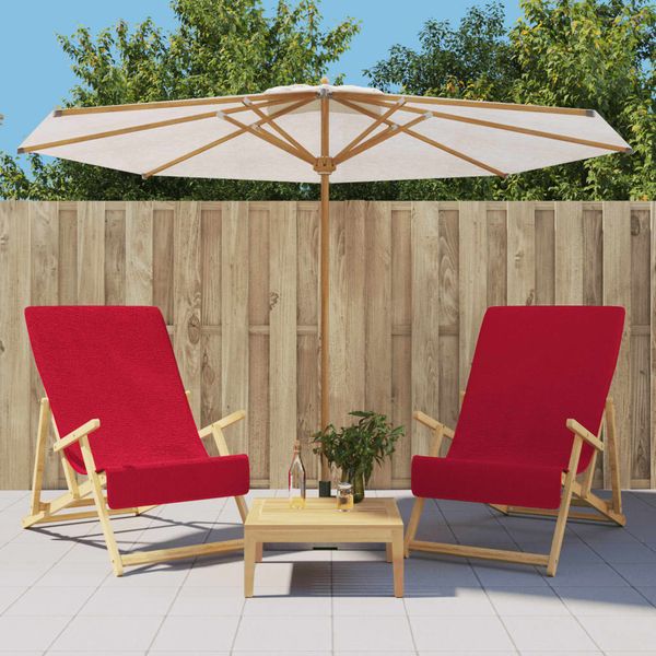 vidaXL Plážové uteráky 2 ks vínové 60x135 cm látka 400 GSM
