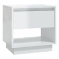 vidaXL Nočné stolíky 2 ks lesklé biele 45x34x44 cm drevotrieska