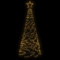 vidaXL Vianočný stromček, kužeľ, teplý biely 200 LED 70x180 cm