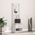 vidaXL Halový strom SANDNES biela 45x40x159,5 cm masívna borovica
