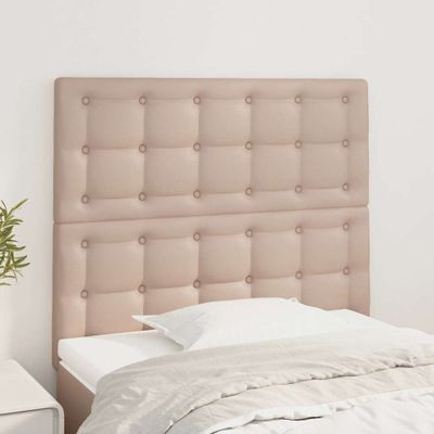 vidaXL Čelo postele Cappuccino 90x5x118/128 cm umelá koža
