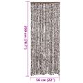 vidaXL Záves proti hmyzu hnedý a biely 56x200 cm ženilka