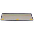 vidaXL Schodové rohože 15 ks 65x21x4 cm modré s obdĺžnikovým okrajom