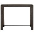 vidaXL Záhradný barový stolík hnedý 140,5x60,5x110,5 cm polyratanový
