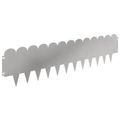 vidaXL Obrubník trávnika 10 ks 103 x 25 cm Oceľ Strieborná