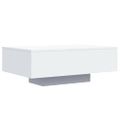 vidaXL Konferenčný stolík s LED svetlami biely 85x55x31 cm