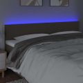 vidaXL Čelo postele s LED sivohnedé 180x5x78/88 cm látka