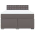 vidaXL Boxspring posteľ s matracom sivá 160x200 cm umelá koža