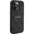 Puzdro Guess pre iPhone 15 Pro Max 6,7" GUHMP15XG4GFRK čierna HC MAGSAFE PU 4G RING CLASSIC LOGO