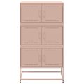 vidaXL Komoda ružová 68,5x38,5x123,5 cm oceľ