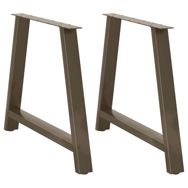 vidaXL Nohy k jedálenskému stolu v tvare A, 2 ks, 100 x (72-73) cm, oceľ