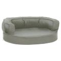 vidaXL Ergonomický matrac pre psa 60x42 cm ľanový vzhľad šedý