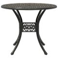 vidaXL Záhradný stôl bronzový Ø90x75 cm liaty hliník