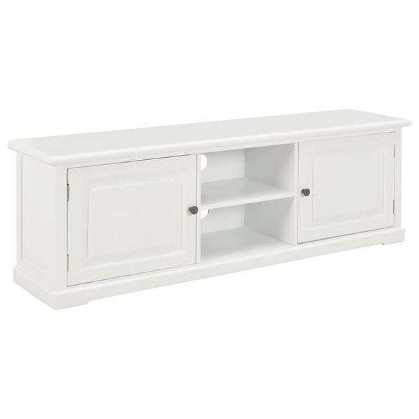 vidaXL TV stolík biely 120x30x40 cm drevený