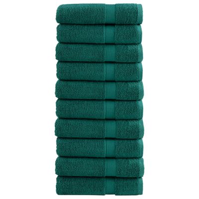 vidaXL Prémiové osušky SOLUND 10 ks zelené 70x140 cm 600 g/m2