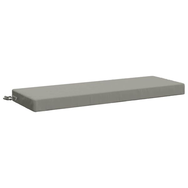 vidaXL Vankúš na lavičku SOEST 100% polyester Sivá 110 x 40 x 8 cm